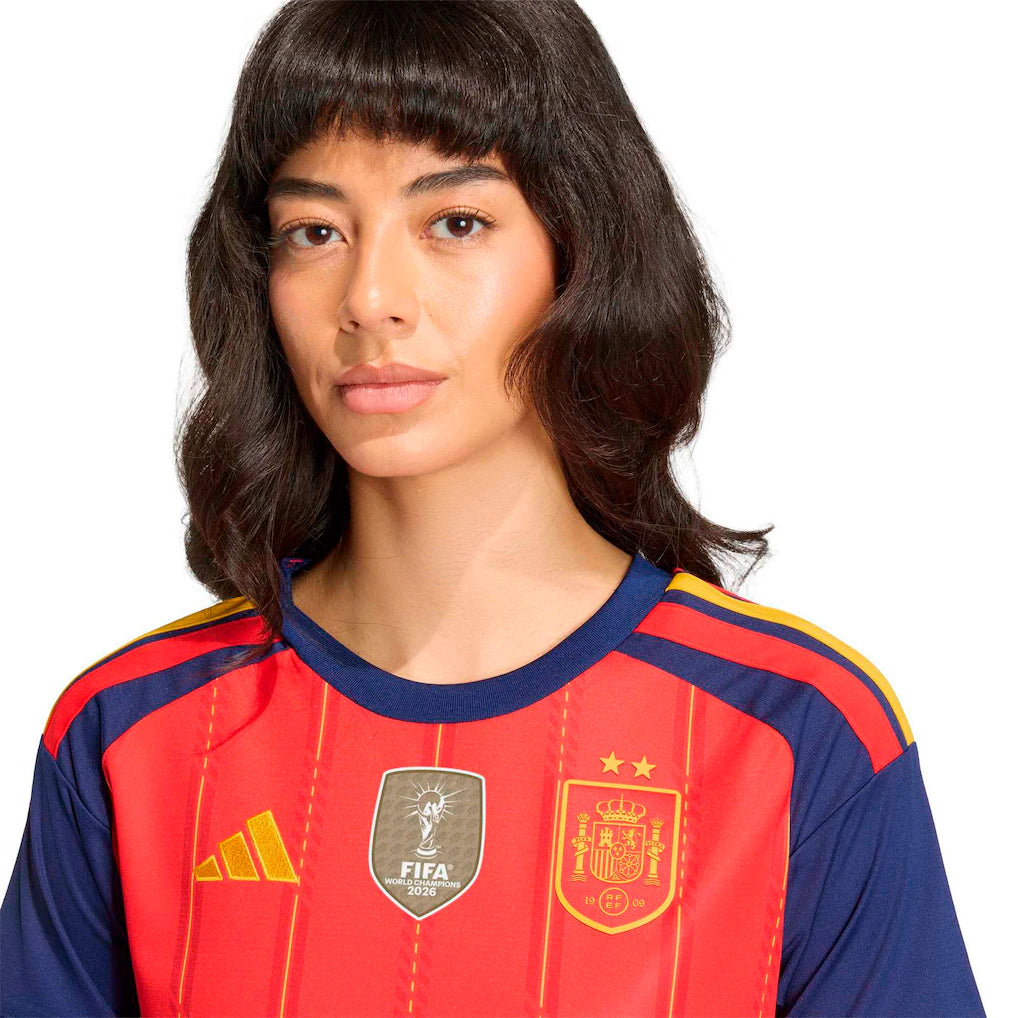 Jersey Seleção Espanha 2026 CAMPEÃ Torcedora Feminina - Vermelha