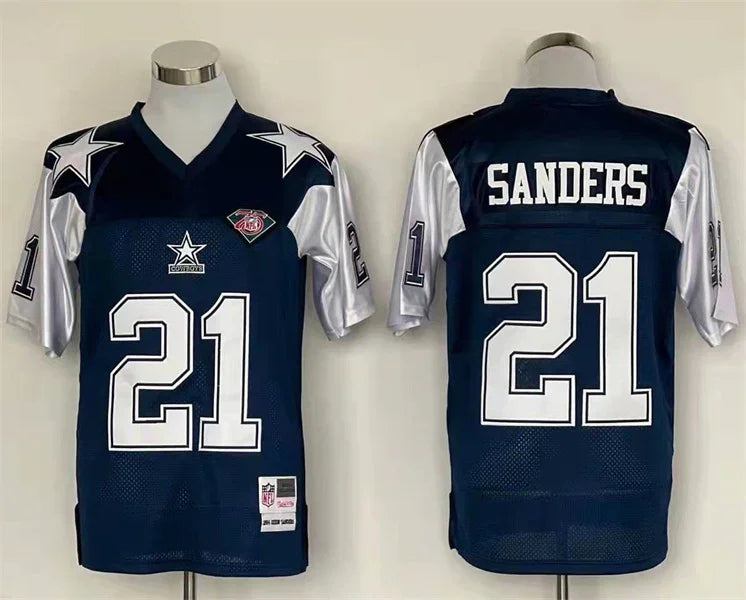 Jersey Dallas Cowboys Mitchell & Ness Throwback Azul - OGJERSEYSHOP