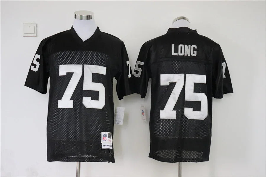 Jersey Oakland Raiders Mitchell & Ness Throwback Preta - OGJERSEYSHOP