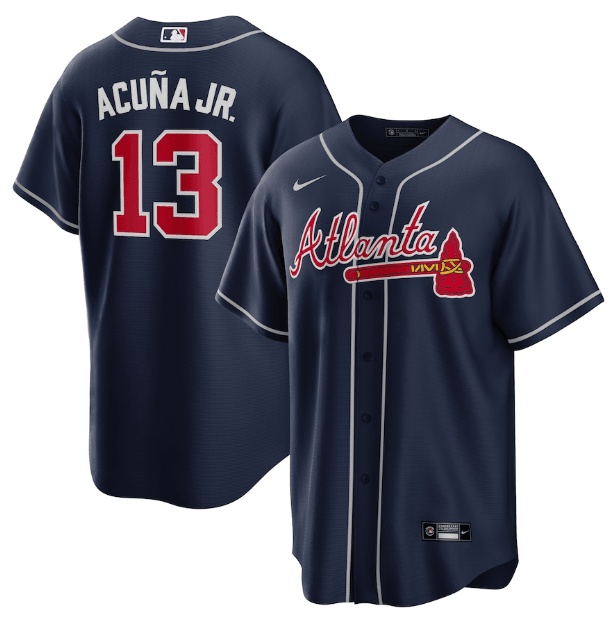 Jersey Atlanta Braves Azul Torcedor - OGJERSEYSHOP