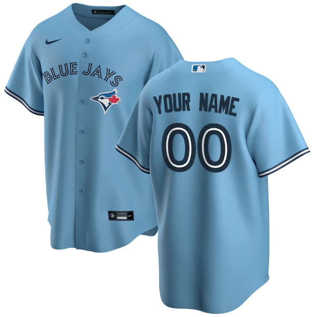 Jersey Toronto Blue Jays Azul Clara Torcedor - OGJERSEYSHOP