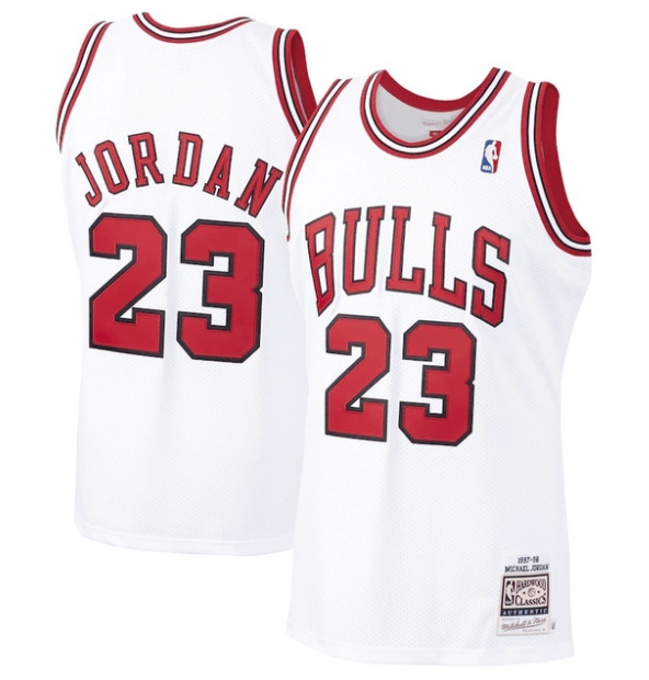 Regata Swingman Chicago Bulls Mitchell & Ness Hardwood Classics 1997/98 Branca - OGJERSEYSHOP
