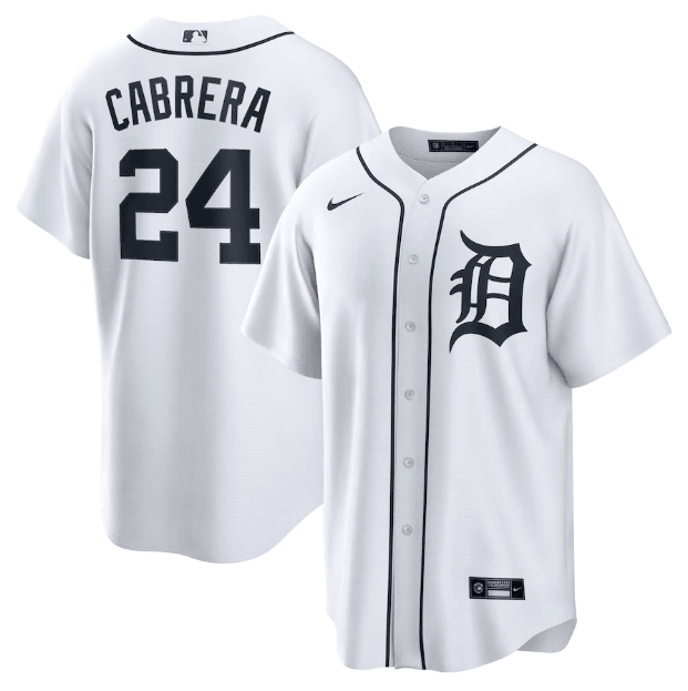 Jersey Detroit Tigers Branca Torcedor - OGJERSEYSHOP
