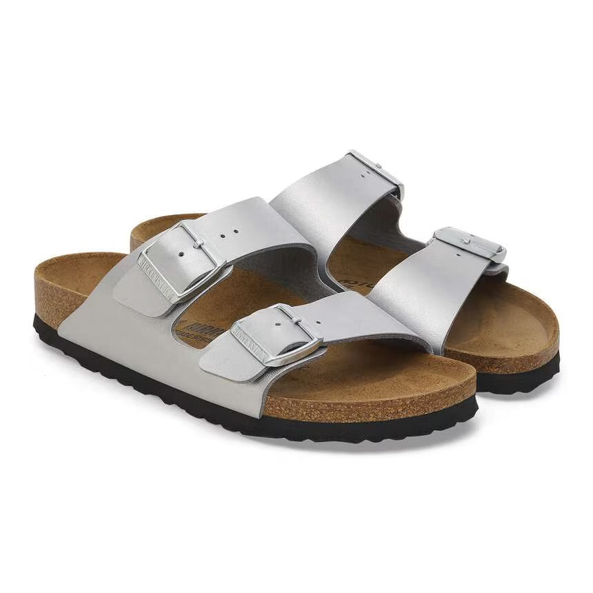 Birkenstock Arizona Silver Birko-Flor