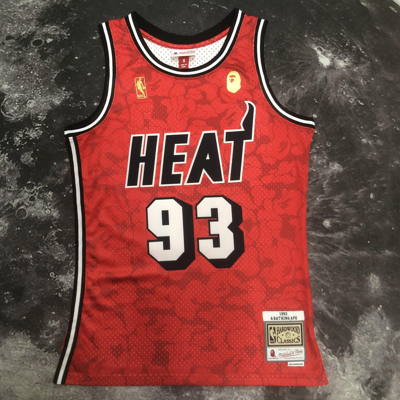 Regata Swingman BAPE X Miami Heat Mitchell & Ness Hardwood Classics 1993 - OGJERSEYSHOP