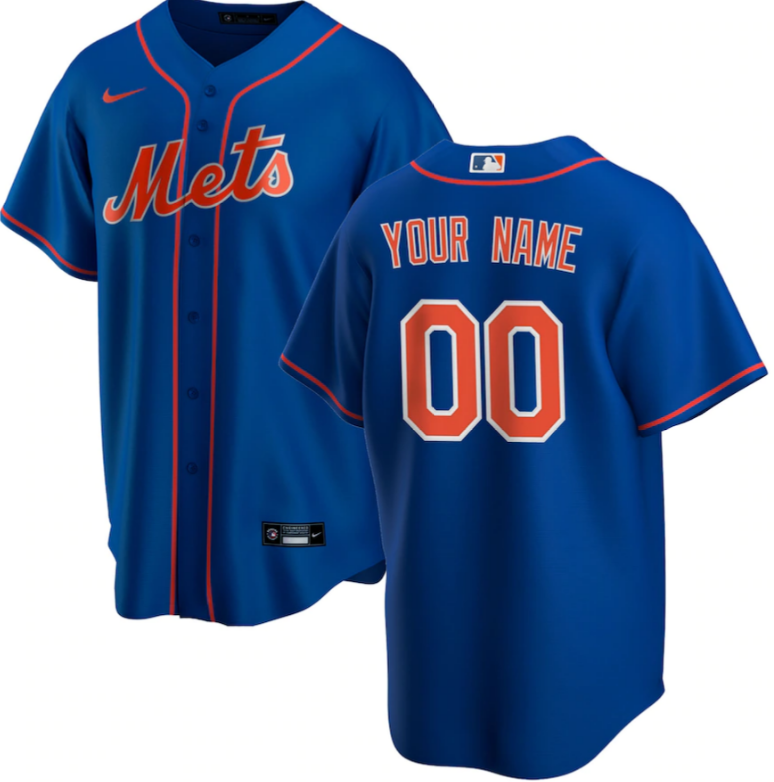 Jersey New York Mets Azul Replica Team