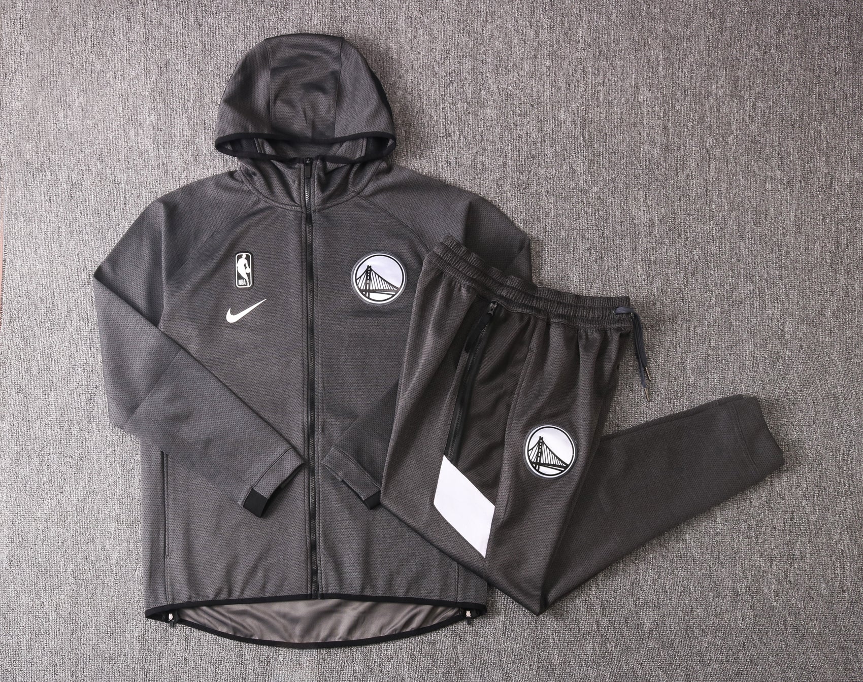 Conjunto Nike NBA Therma Flex Golden State Warriors Preto Treino