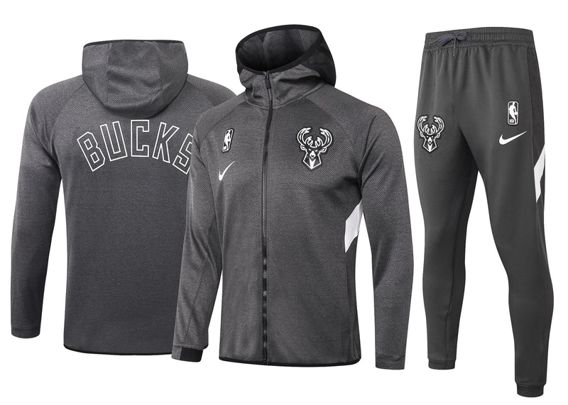 Conjunto Nike Therma Flex Milwaukee Bucks Preto Treino - OGJERSEYSHOP