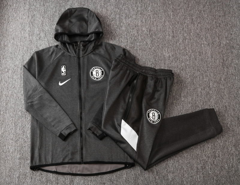 Conjunto Nike Therma Flex Brooklyn Nets Preto Treino - OGJERSEYSHOP