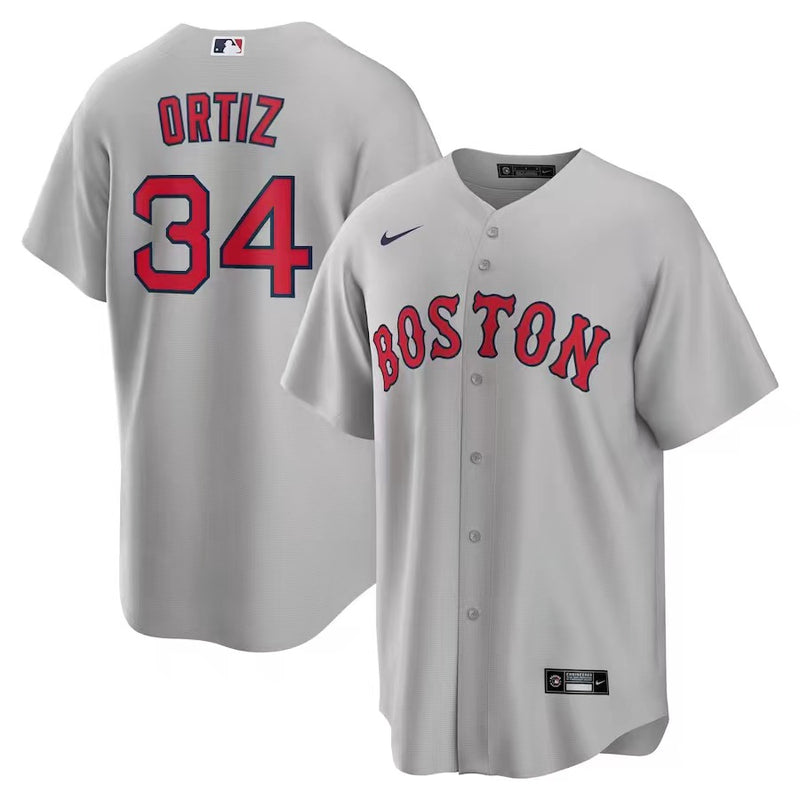 Jersey Boston Red Sox Cinza Replica Team