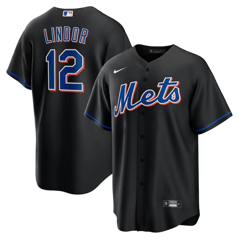 Jersey New York Mets Preta Replica Team