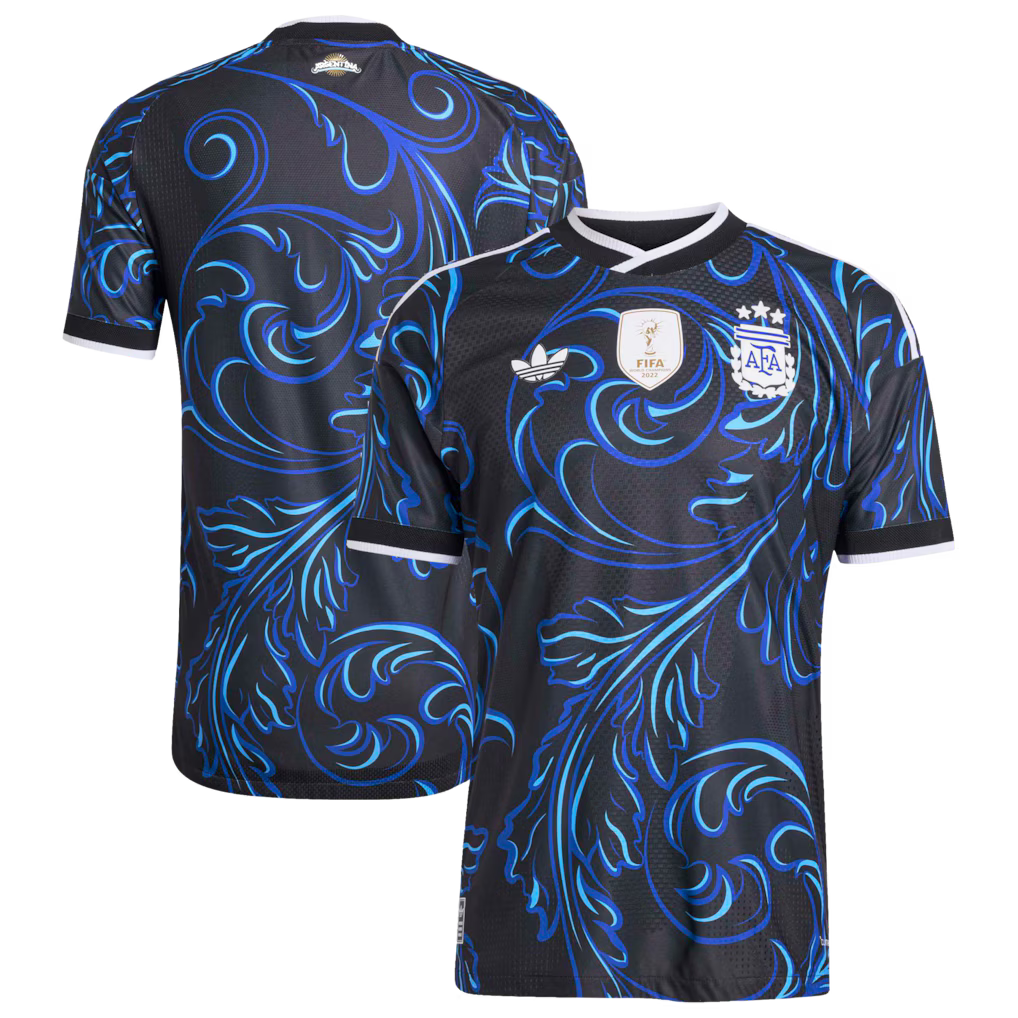 Jersey Seleção Argentina 2026 Jogador Masculina - Preta