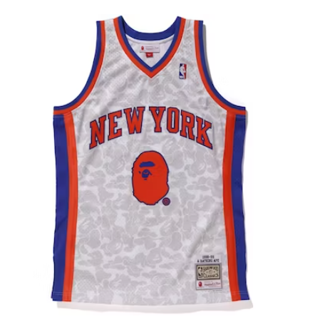 Regata Swingman BAPE X New York Knicks Mitchell & Ness Hardwood Classics 1998/99 - OGJERSEYSHOP