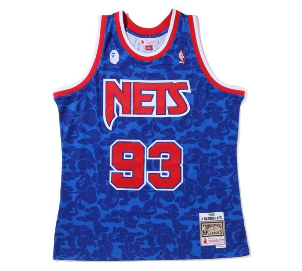 Regata Swingman BAPE X Brooklyn Nets Mitchell & Ness Hardwood Classics 1983 - OGJERSEYSHOP