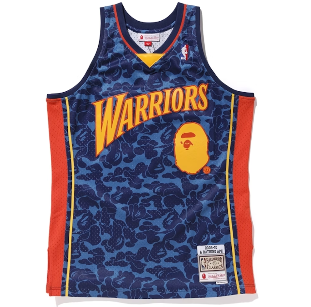 Regata Swingman BAPE X Golden State Warriors Mitchell & Ness Hardwood Classics 2009/10 - OGJERSEYSHOP