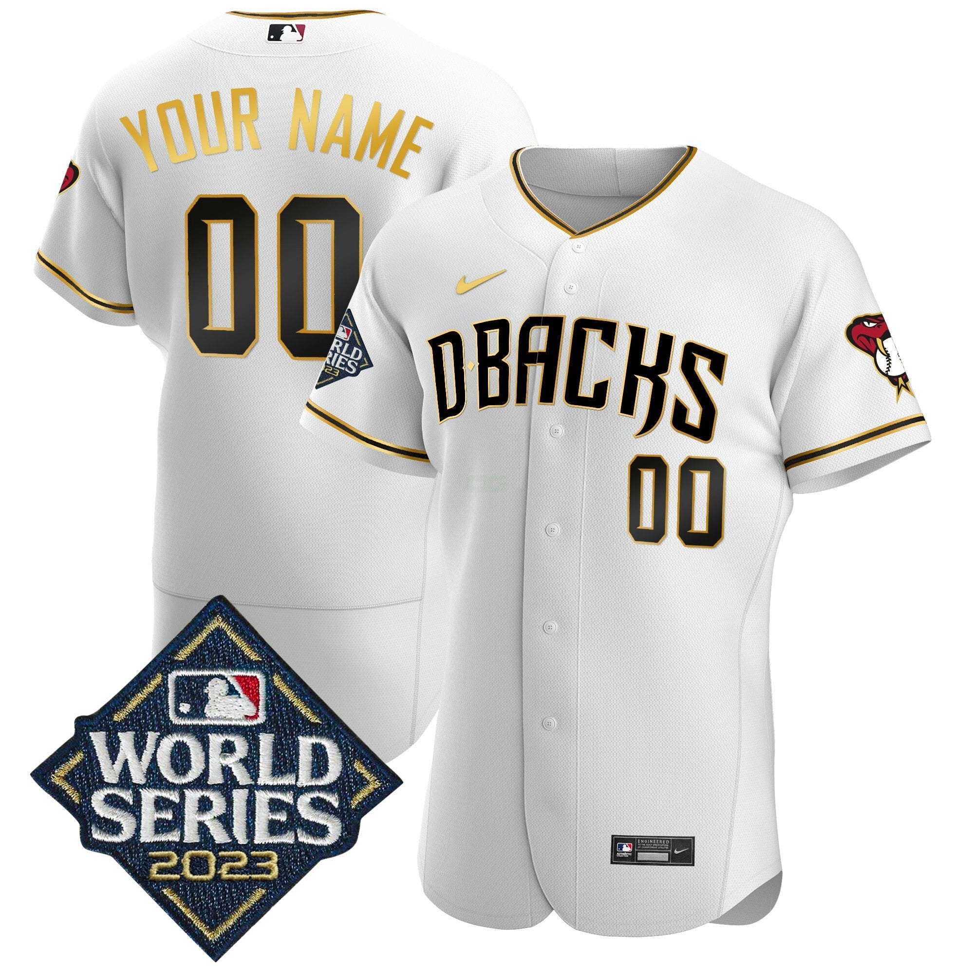 Camisa MLB 2023 World Series Flex Base Dourada Jersey