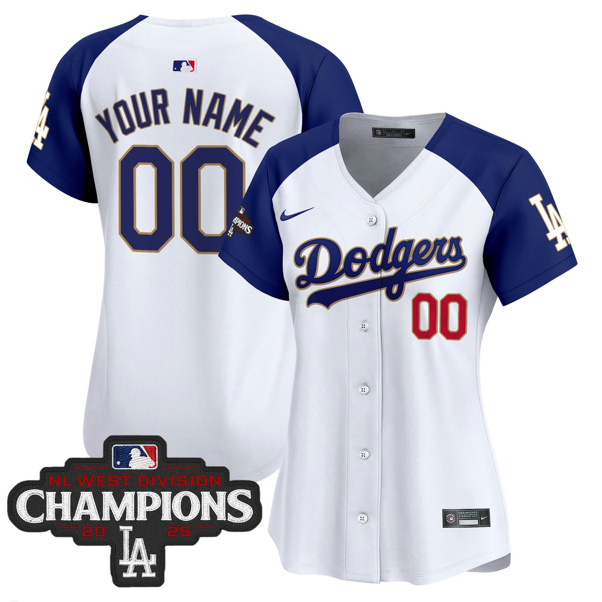 Camisa MLB 2025 NL West Division Champions Patch Dourada Trim Vapor Premier Limited Jersey