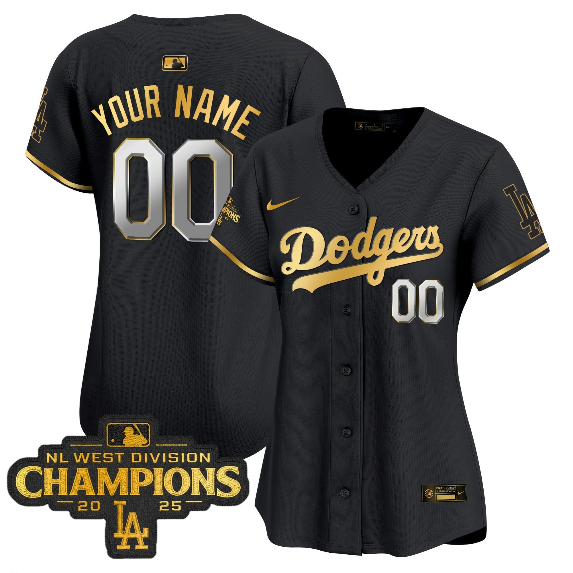 Camisa MLB 2025 NL West Division Champions Patch Dourada Trim Vapor Premier Limited Jersey