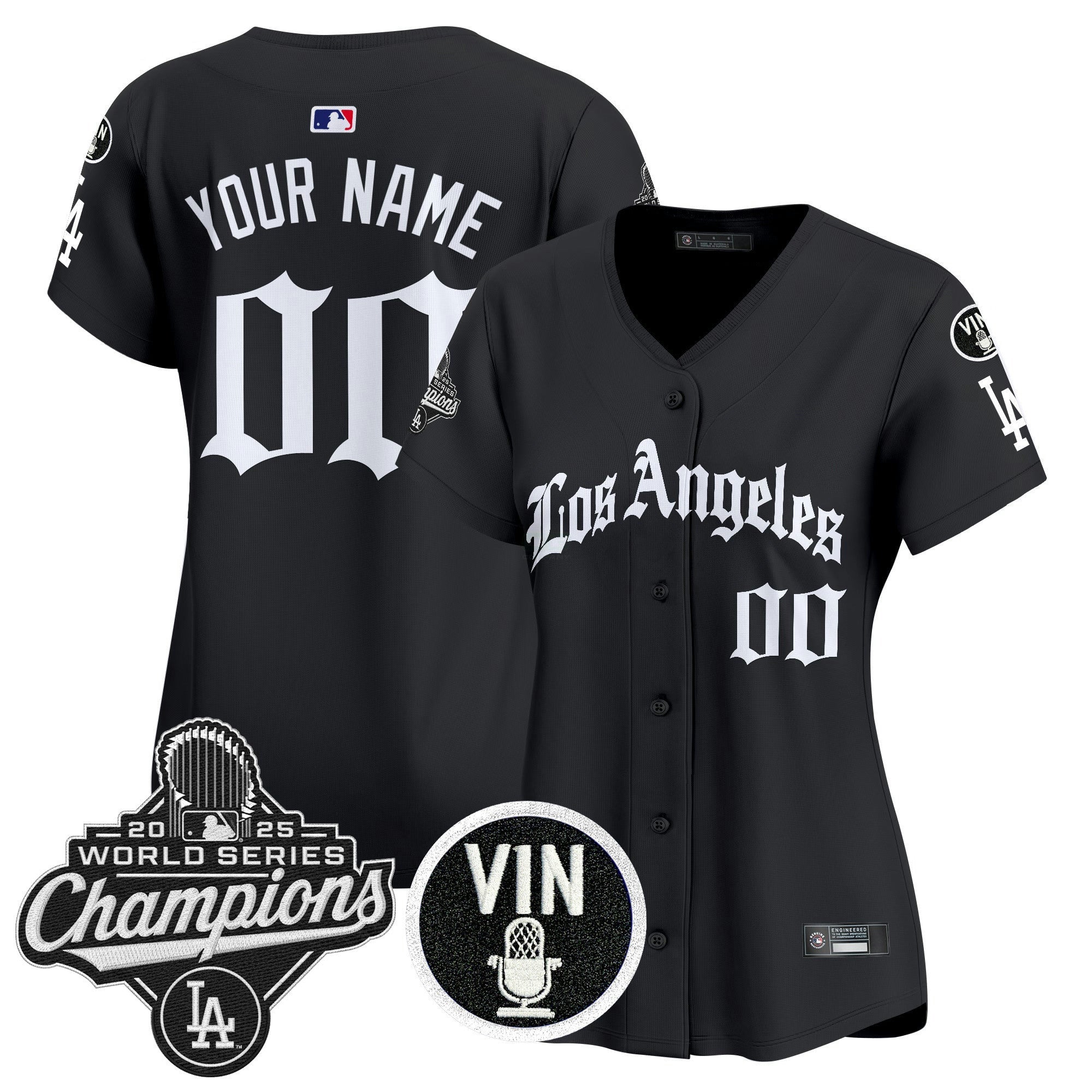 Camisa MLB 2025 World Series Champions Vapor Premier Limited Jersey – LA Gothic Edition