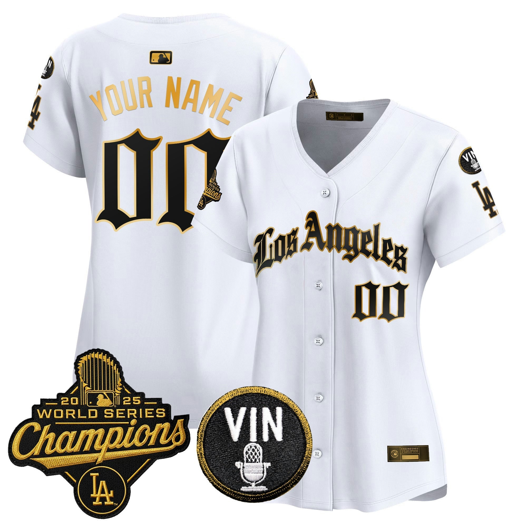 Camisa MLB 2025 World Series Champions Vapor Premier Limited Jersey – LA Gothic Edition