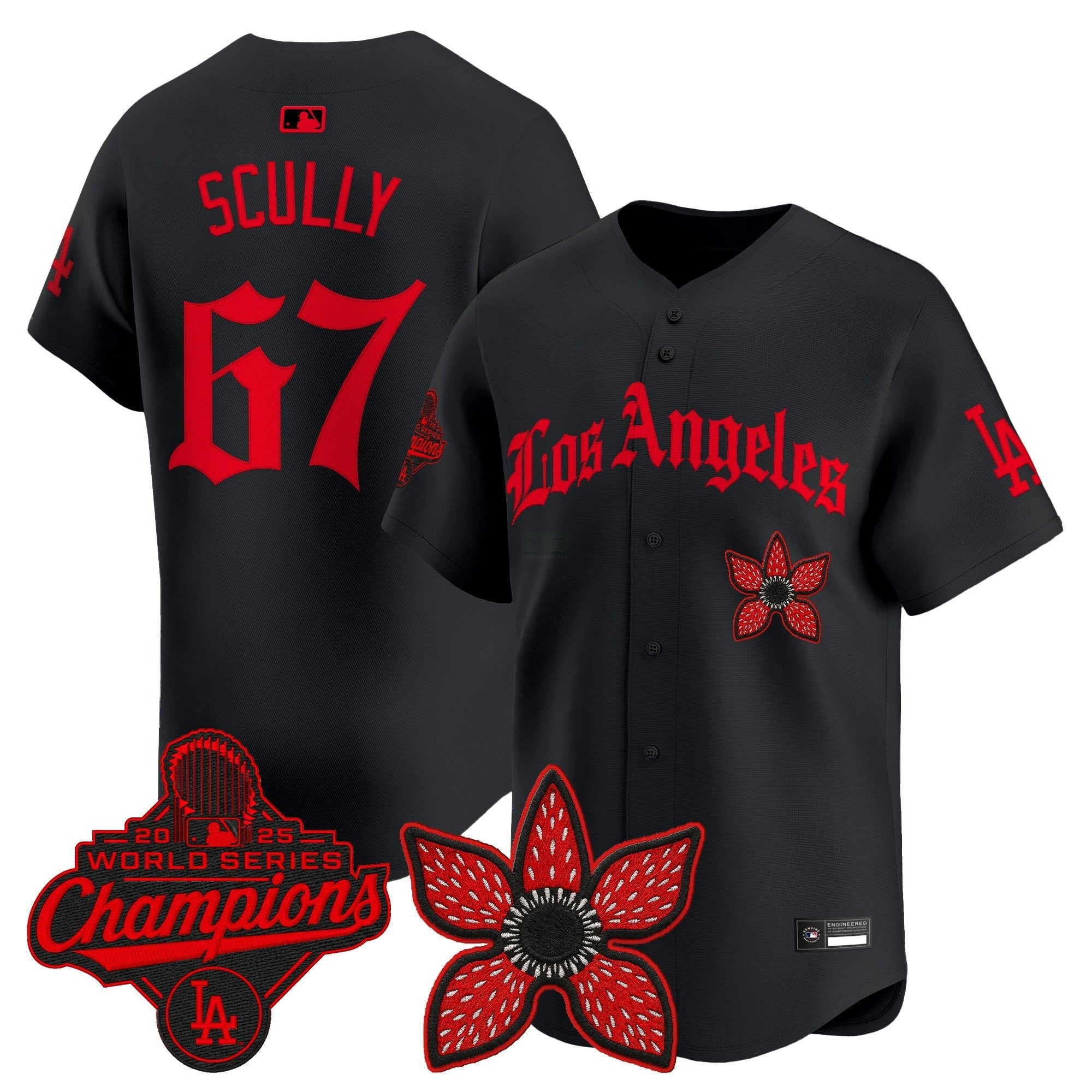 Camisa MLB 2025 World Series Champions x Stranger Things Vapor Premier Jersey