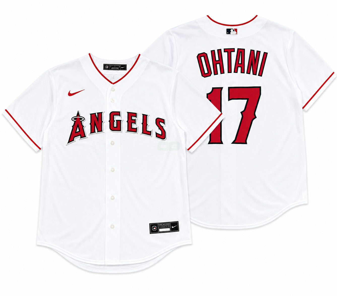 Camisa MLB Angeles White and Vermelha