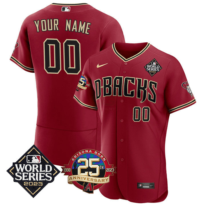 Camisa MLB Arizona 2023 World Series & 25th Anniversary Year Patch Jersey –