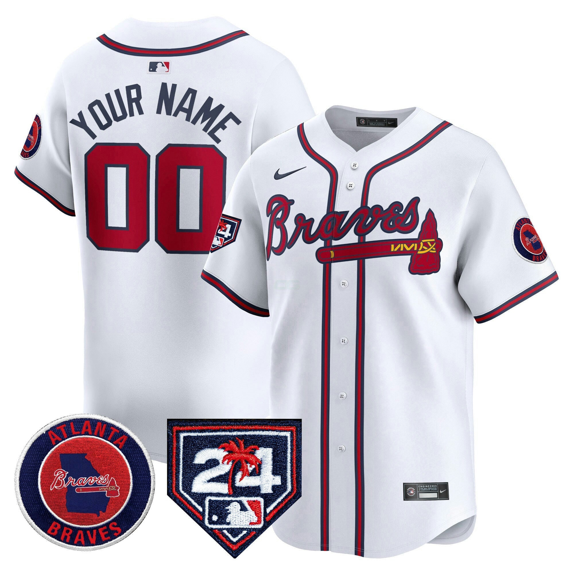 Camisa MLB Atlanta 2024 Spring Training Patch Vapor Premier Limited Jersey