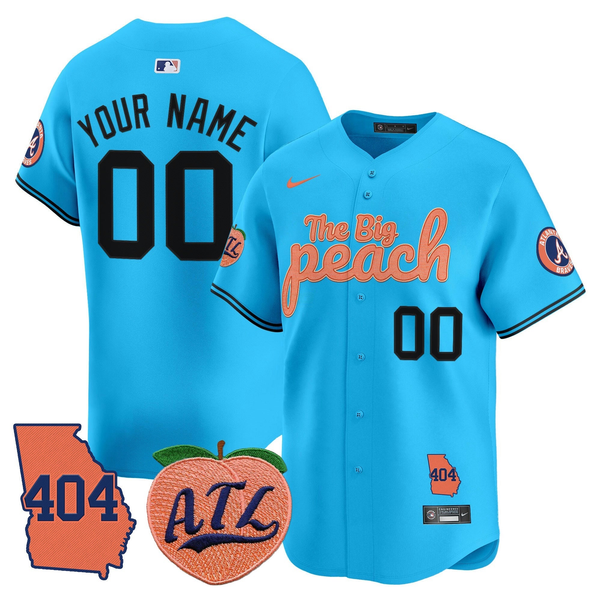 Camisa MLB Atlanta 404 & The Big Peach Vapor Premier Limited Jersey