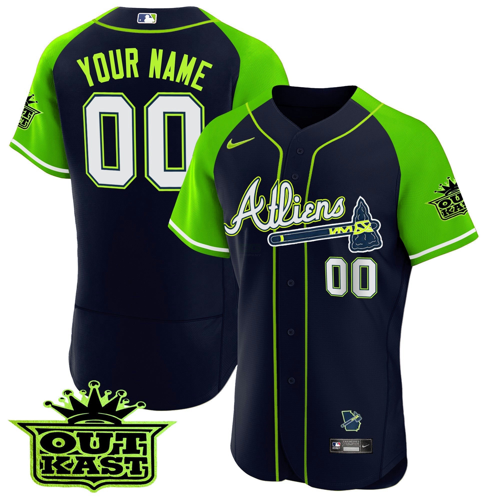 Camisa MLB Atlanta Atliens Alternativa Flex Base Jersey