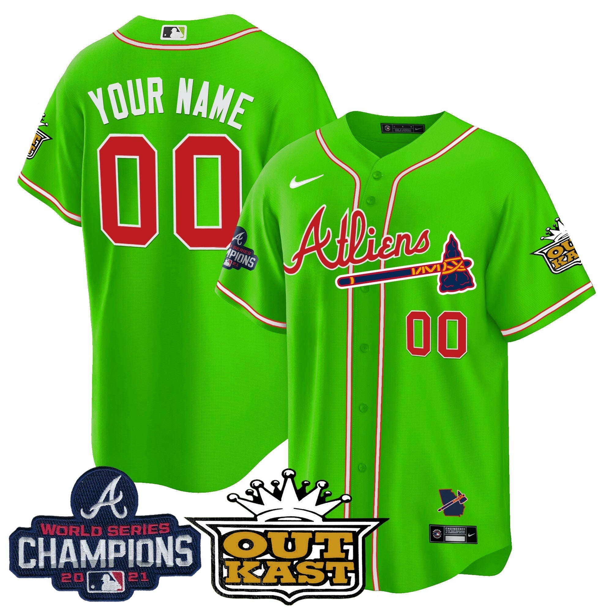 Camisa MLB Atlanta Atliens Champions Cool Base Jersey