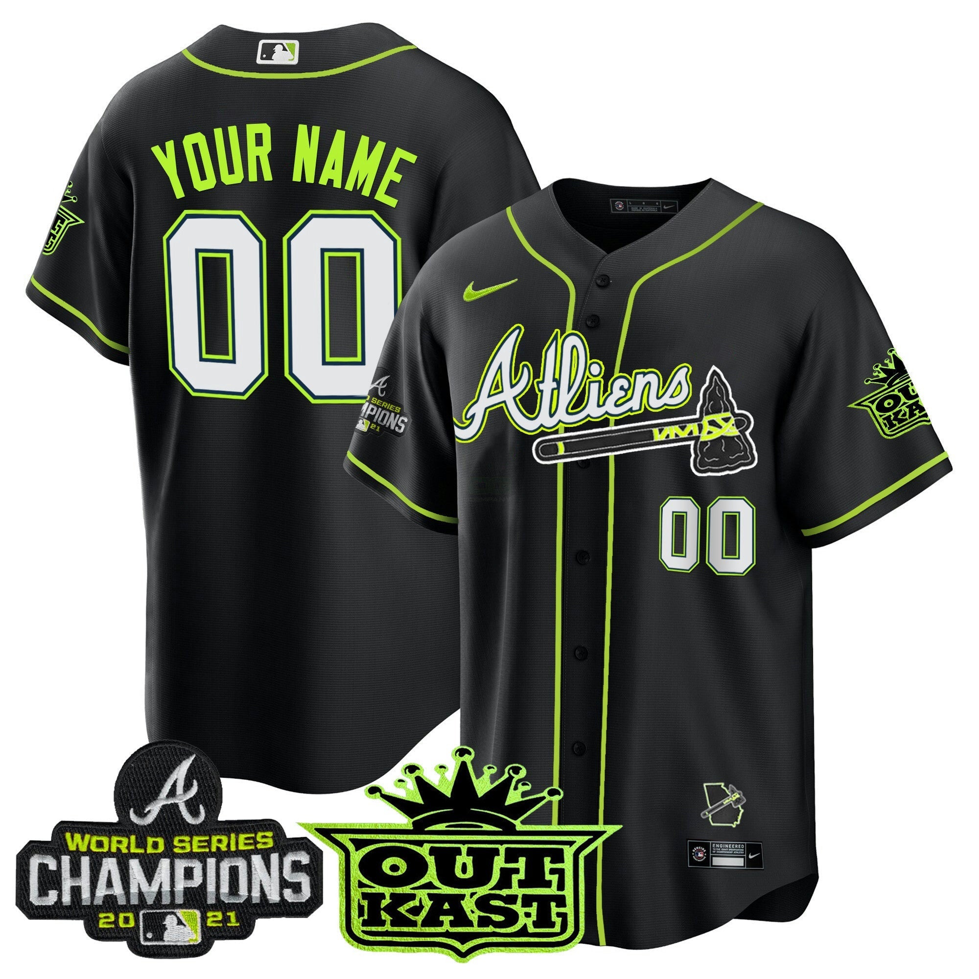Camisa MLB Atlanta Atliens Champions Cool Base Jersey