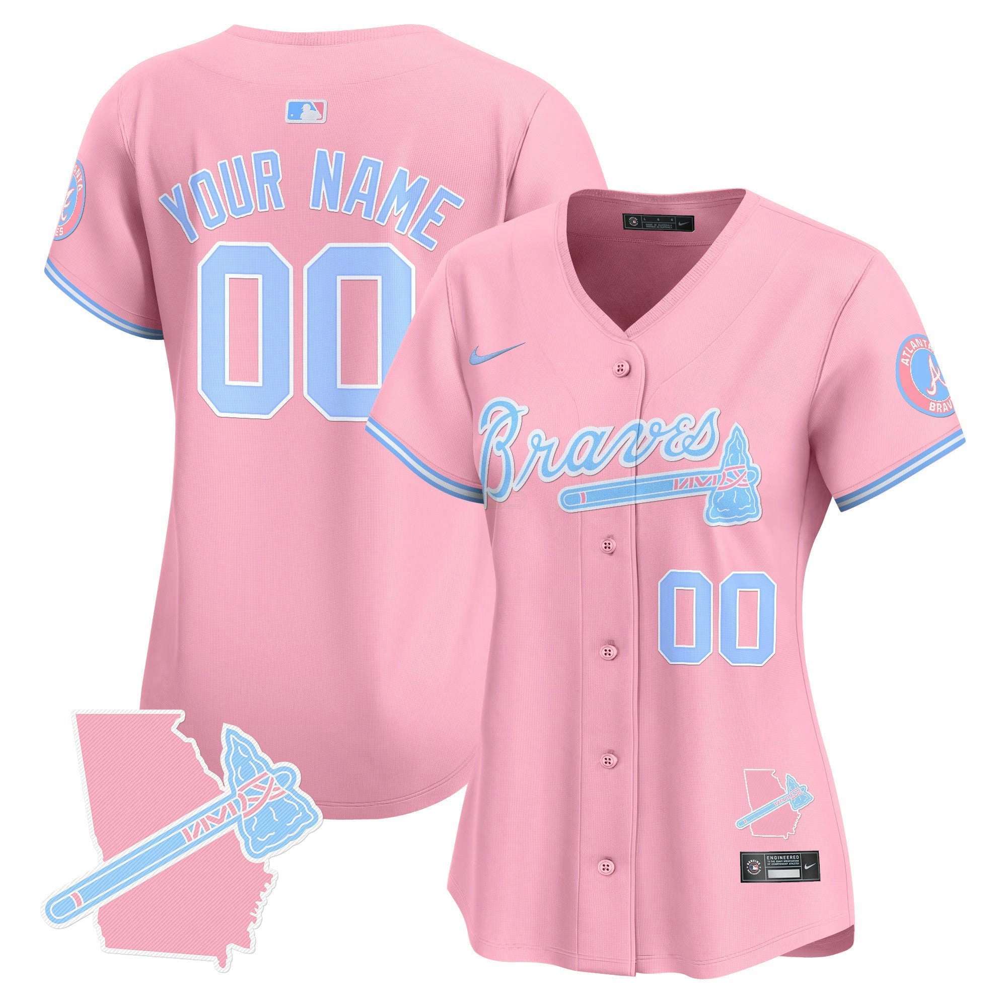 Camisa MLB Atlanta Bubblegum Pink Vapor Premier Limited Jersey