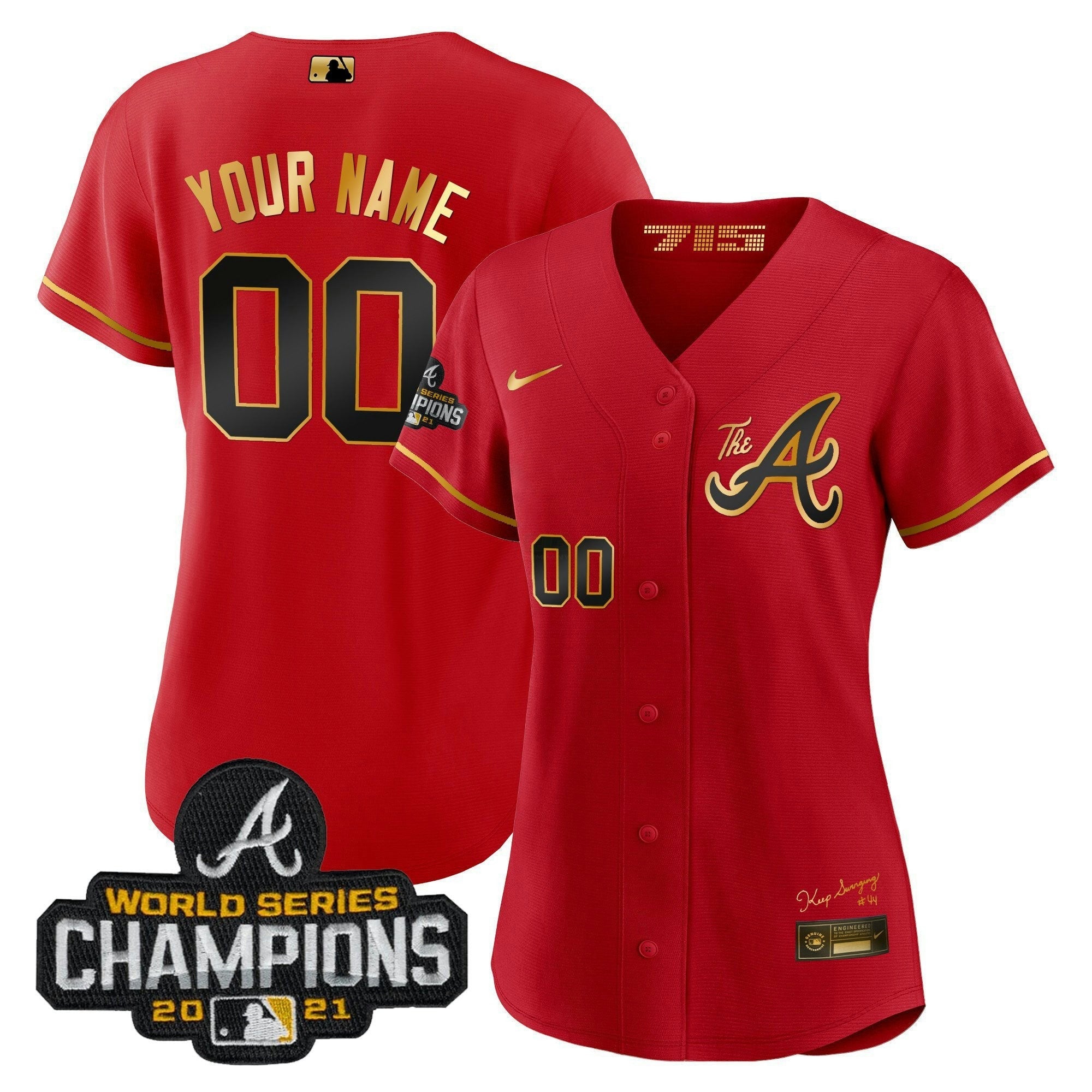 Camisa MLB Atlanta Champions City Connect Dourada Jersey