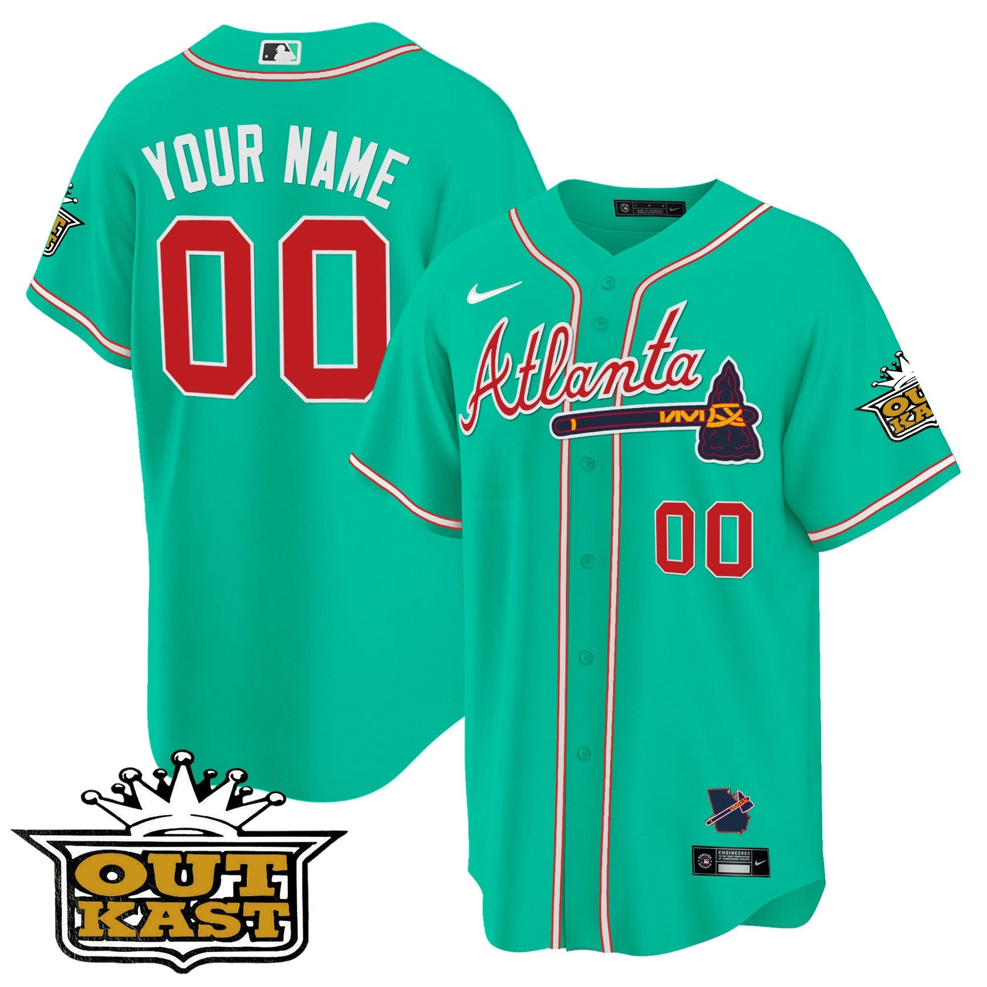 Camisa MLB Atlanta Outkast Cool Base Jersey V3 – Galaxy Version – Stitched