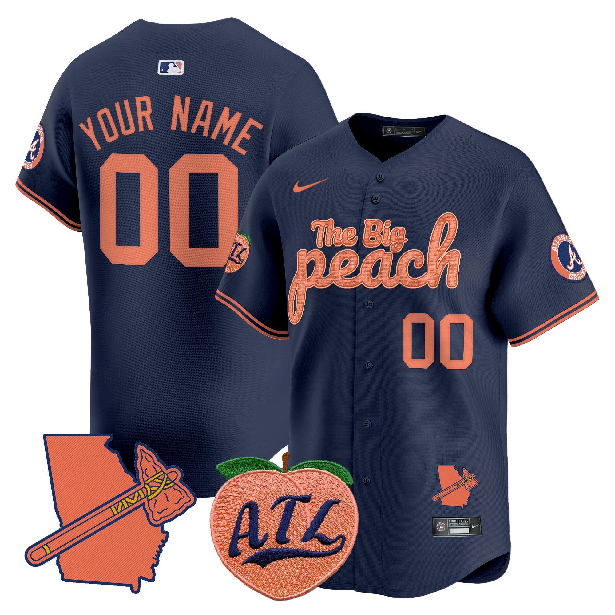 Camisa MLB Atlanta The Big Peach Vapor Premier Limited Jersey