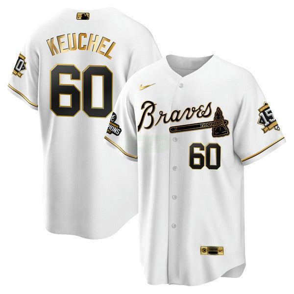 Camisa MLB Atlanta World Series Champion Branca Dourada Cool Base Jersey 2021 – Stitched