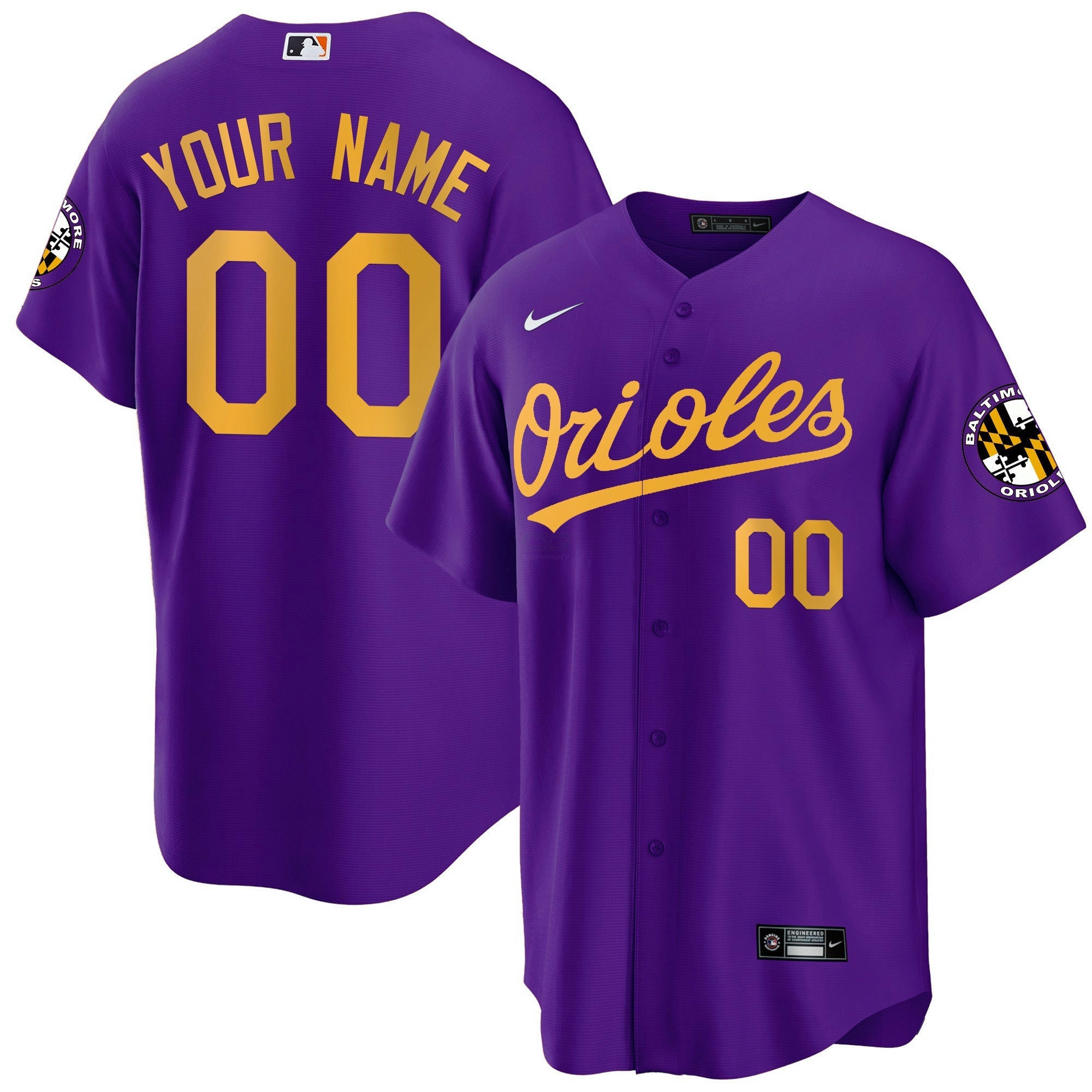Camisa MLB Baltimore 2023 Special Dourada Cool Jersey