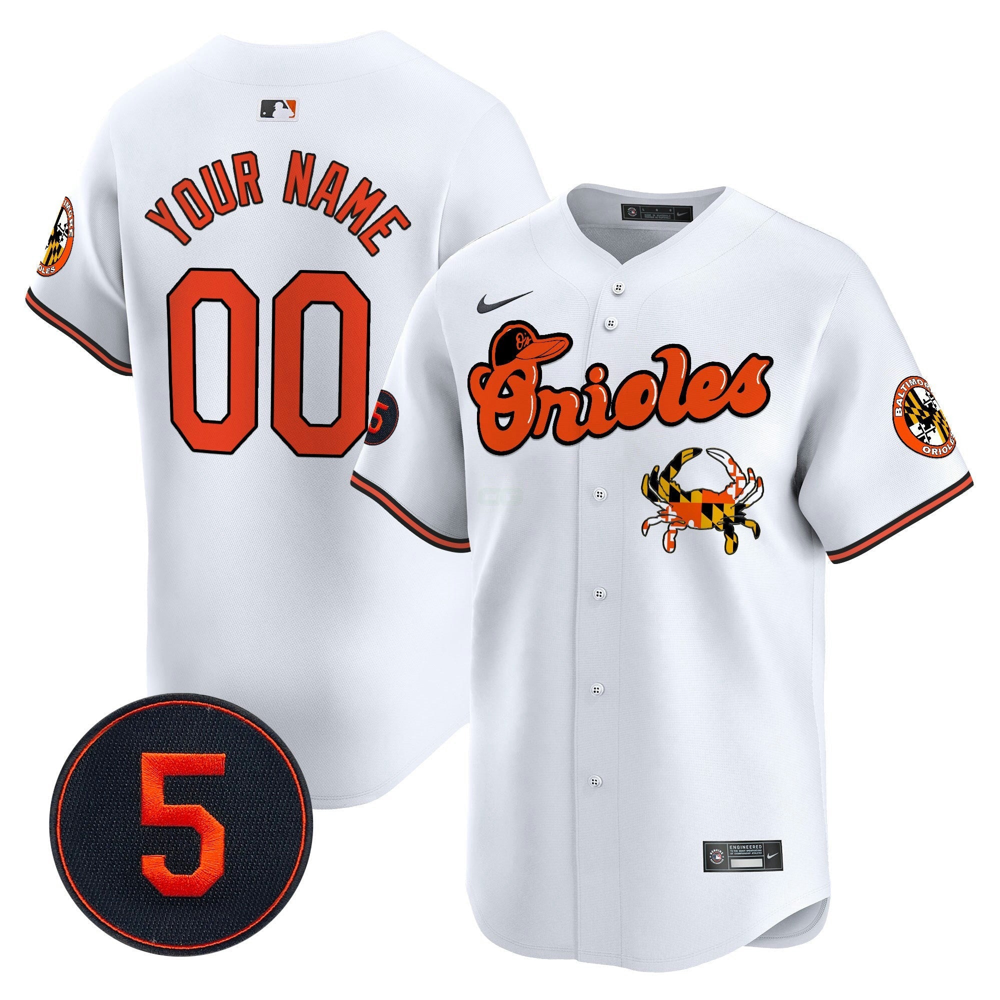 Camisa MLB Baltimore Robinson Patch Vapor Premier Limited Jersey V6