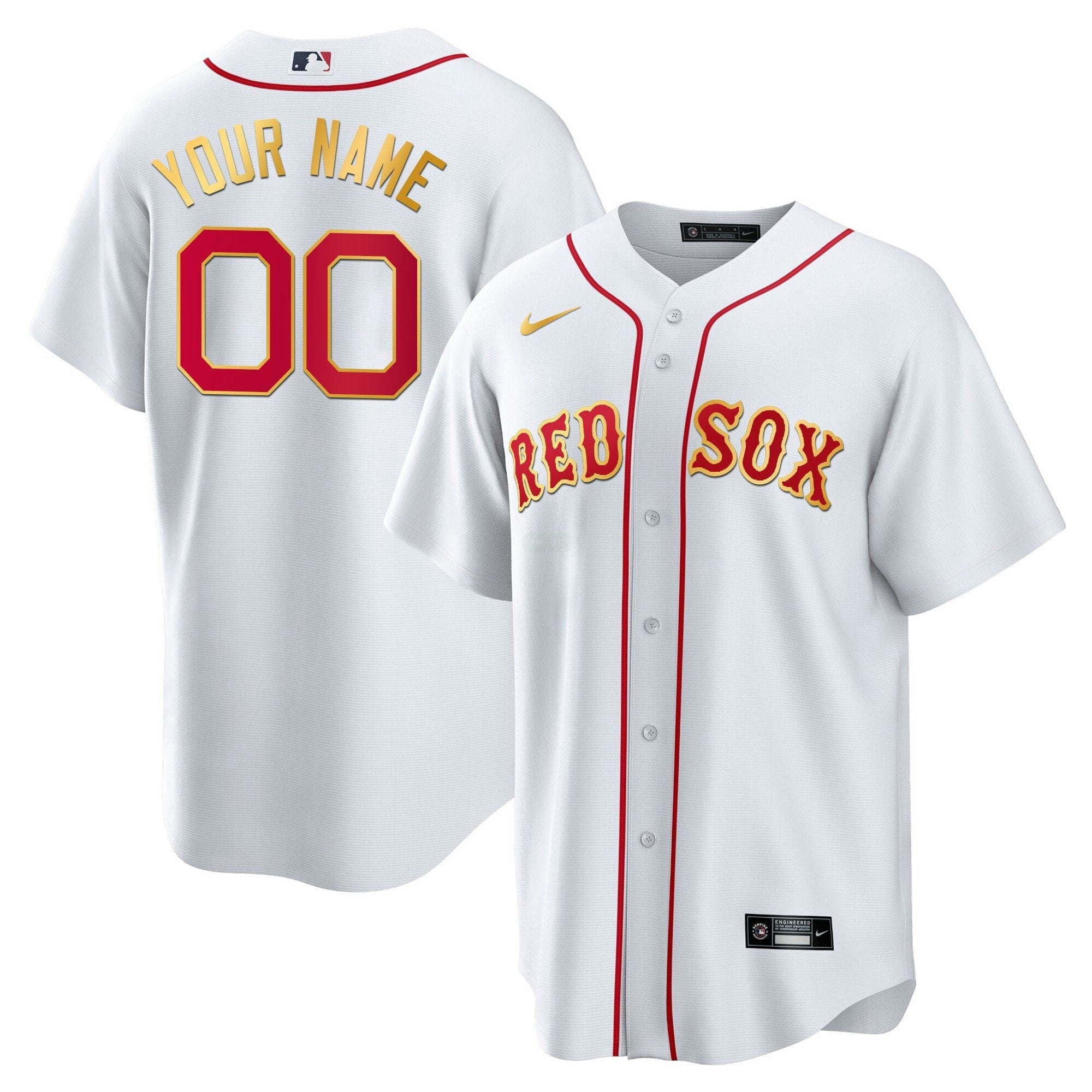 Camisa MLB Boston Gold Trim Jersey