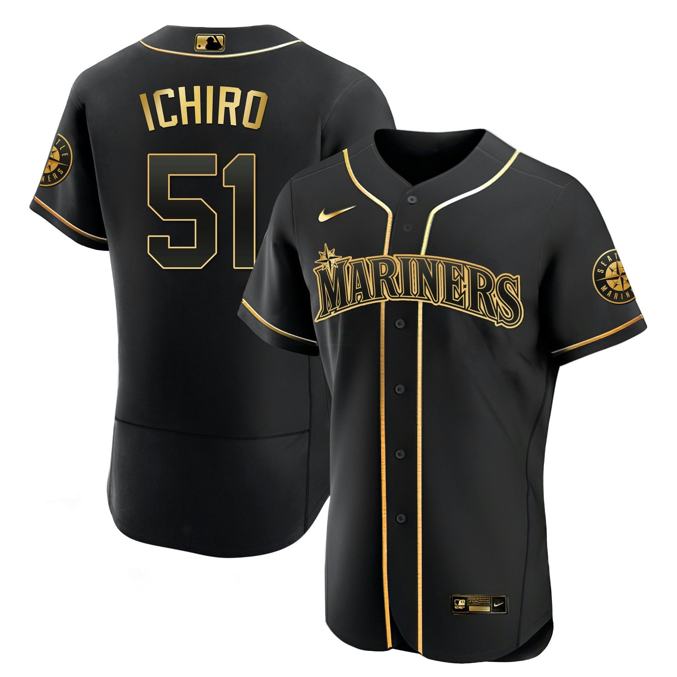 Camisa MLB Branca Dourada & Preta Dourada Jersey