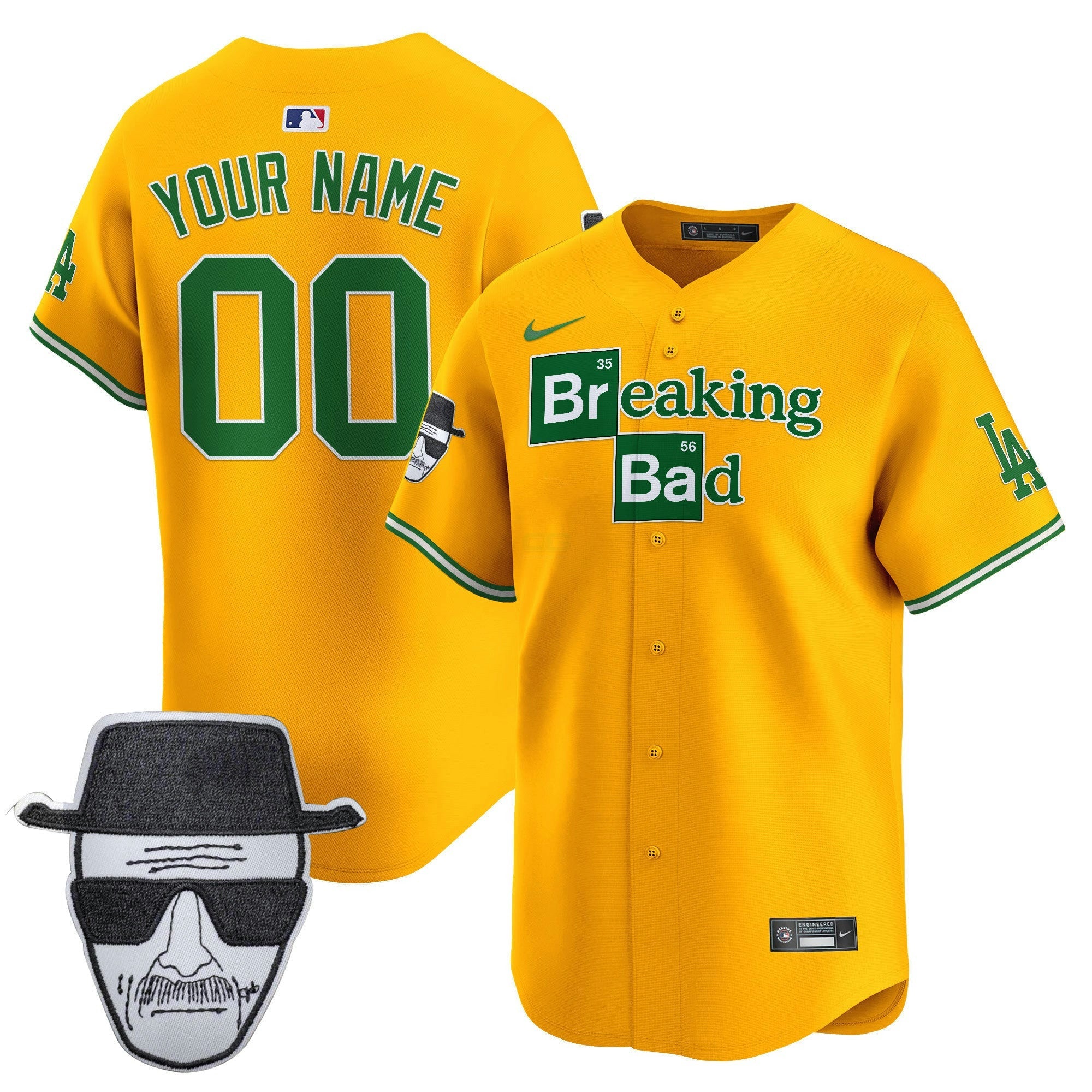 Camisa MLB Breaking Bad Walter White Patch Vapor Premier Limited Jersey