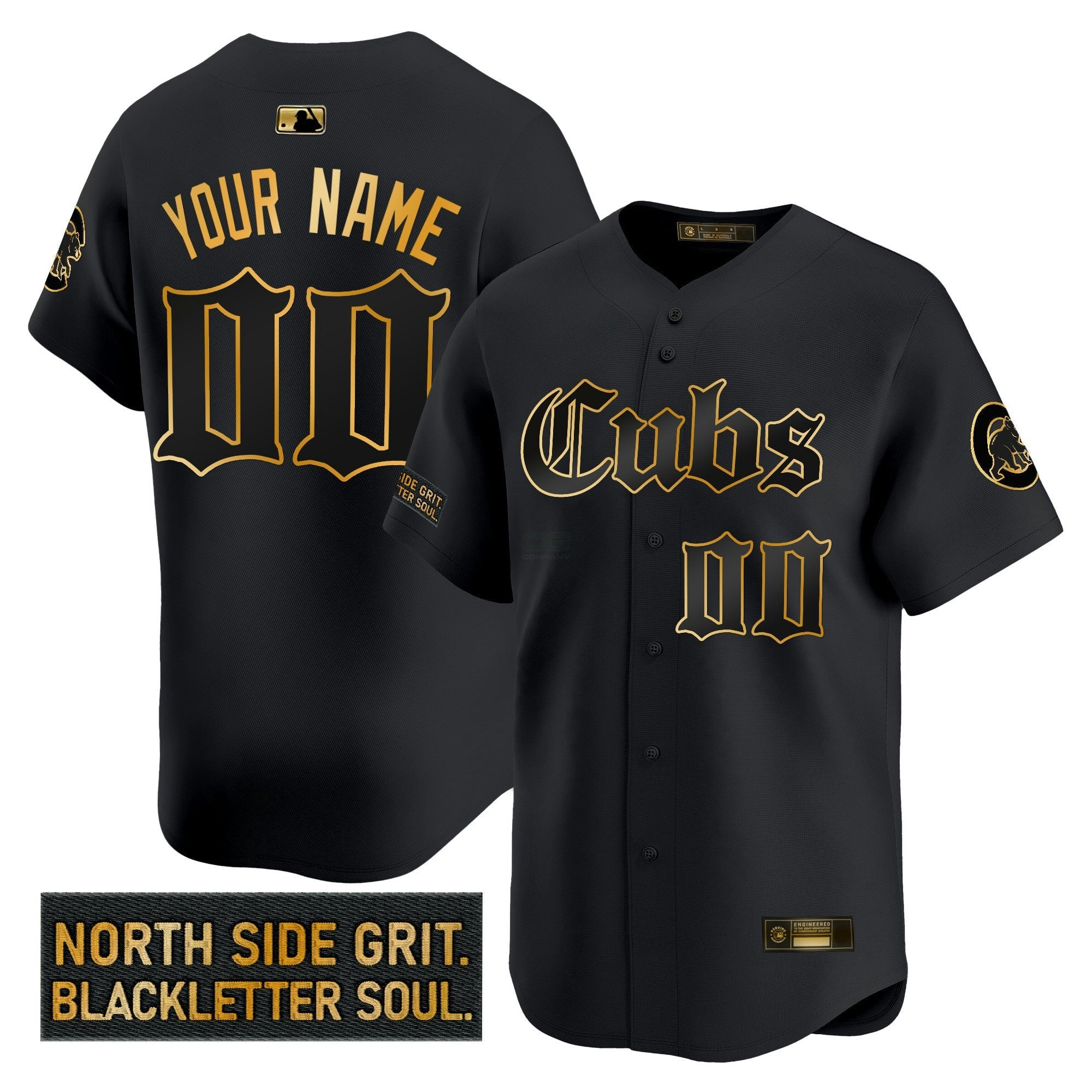 Camisa MLB Chicago ‘Gothic North Side Edition’ Dourada Vapor Premier Limited Jersey