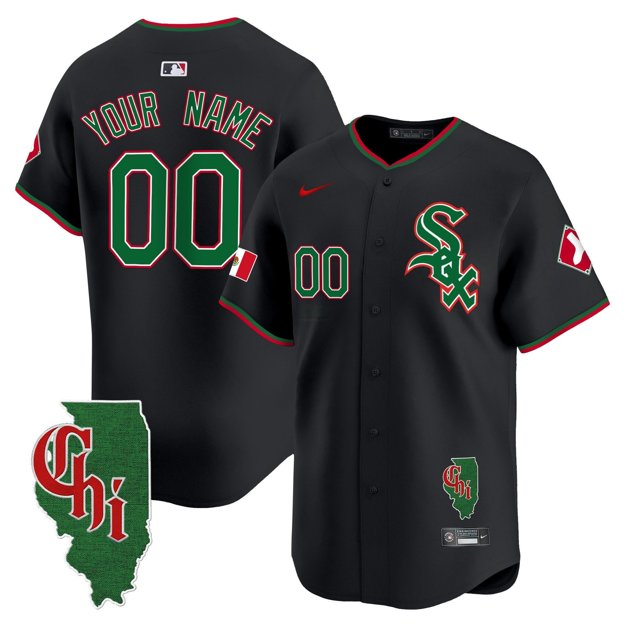 Camisa MLB Chicago Mexico Vapor Premier Limited Jersey – Illinois Patch