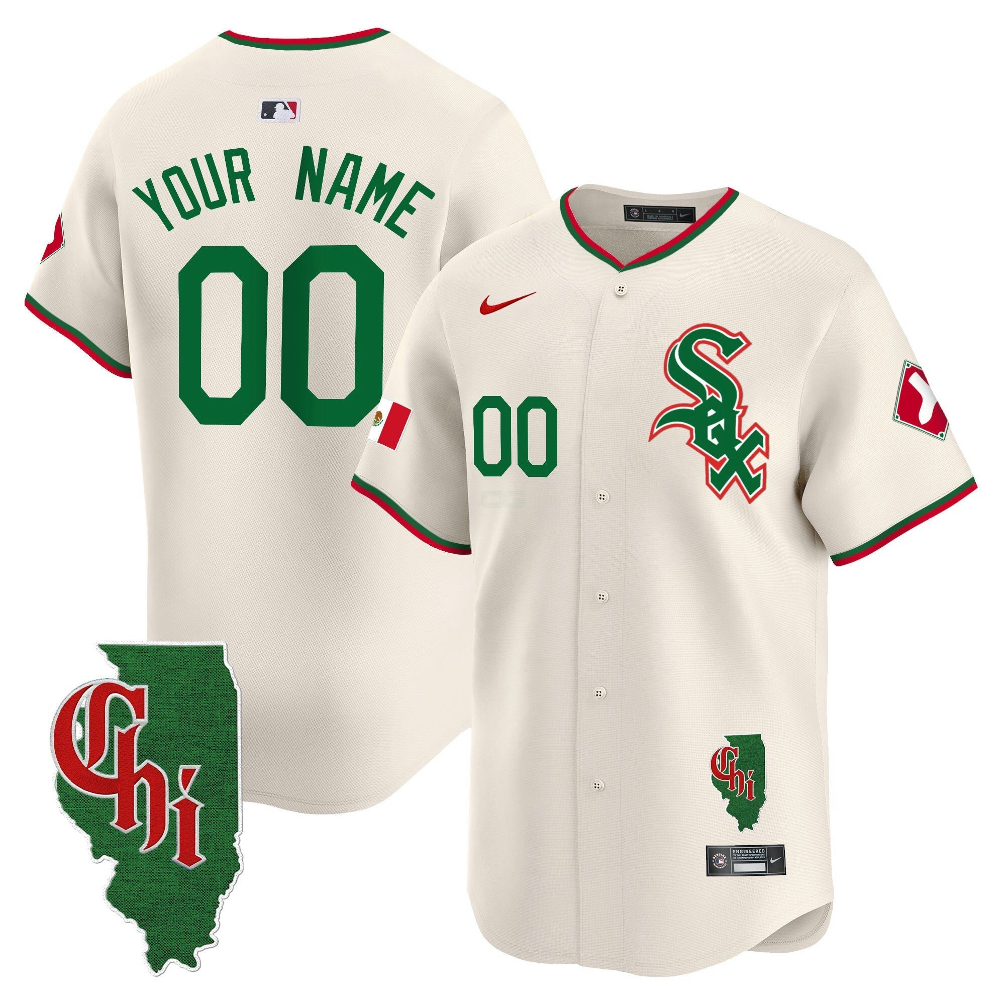 Camisa MLB Chicago Mexico Vapor Premier Limited Jersey – Illinois Patch