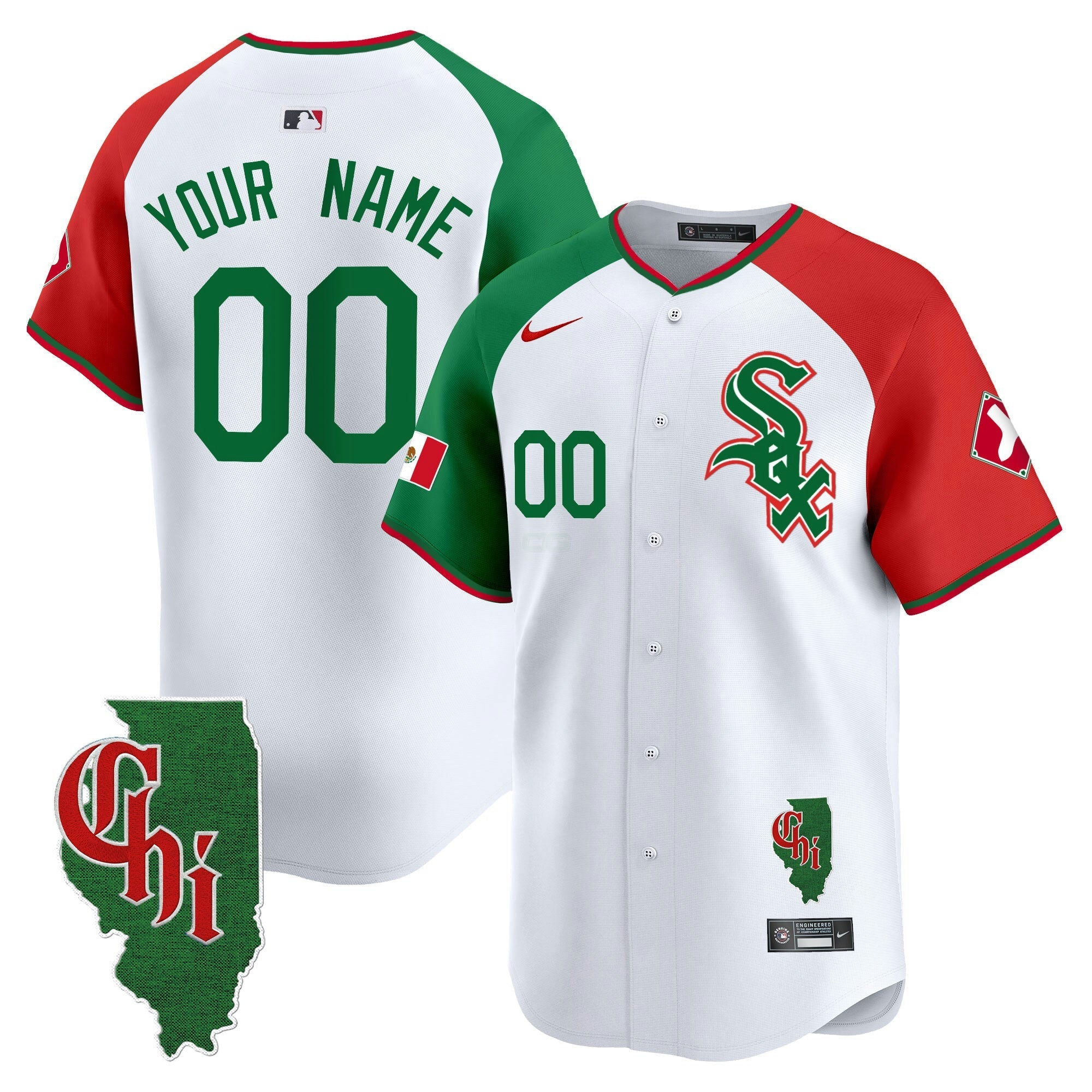 Camisa MLB Chicago Mexico Vapor Premier Limited Jersey – Illinois Patch