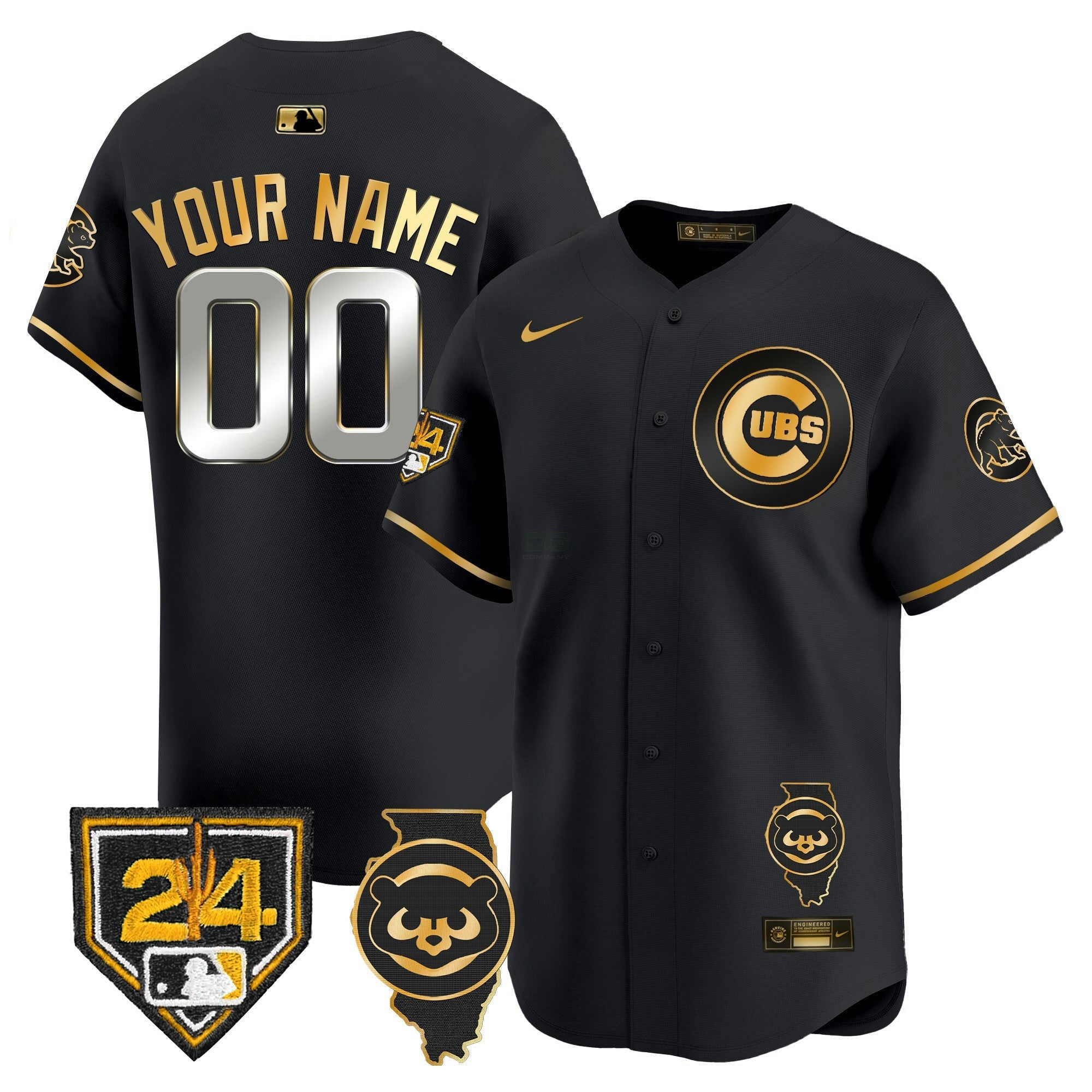 Camisa MLB Chicago Spring Training & Illinois Patch Vapor Premier Limited Jersey