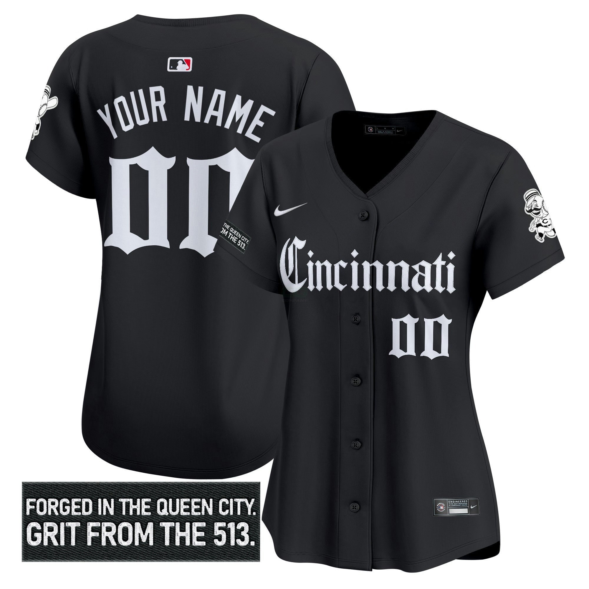 Camisa MLB Cincinnati ‘Gothic Queen City Edition’ Vapor Premier Limited Jersey