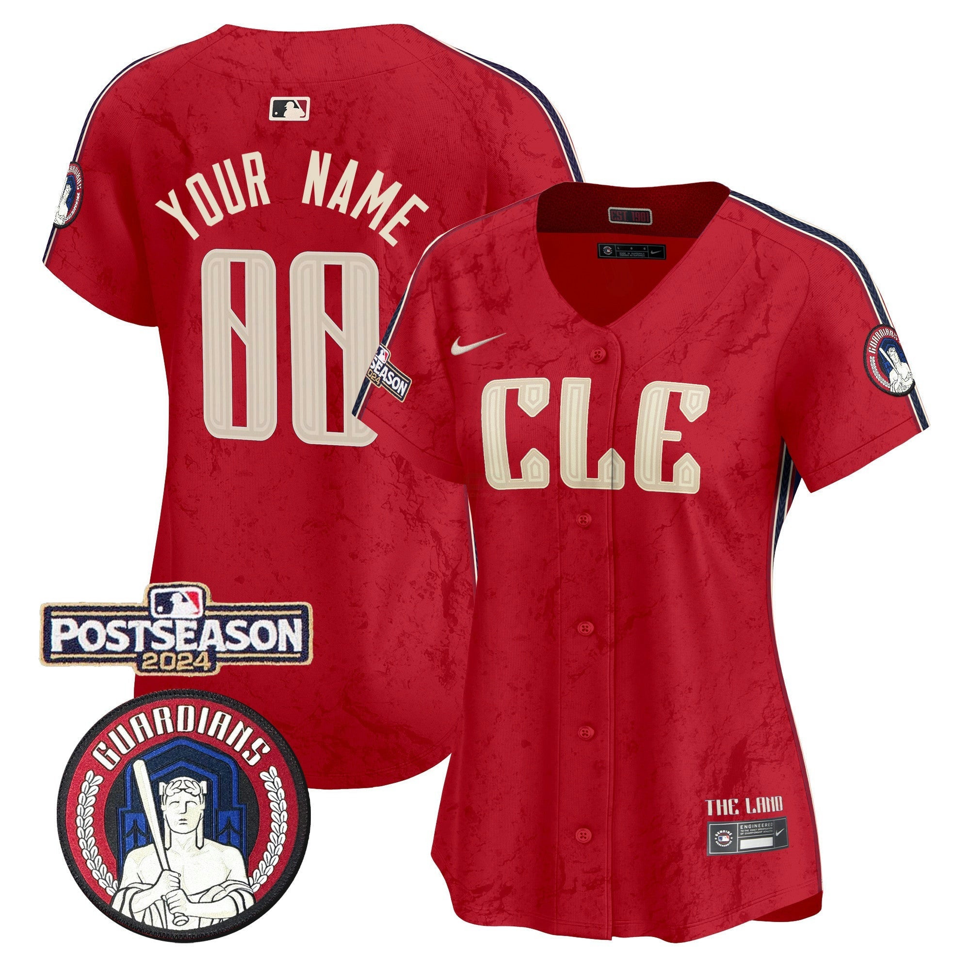 Camisa MLB Cleveland 2024 Postseason Patch City Connect Vapor Premier Limited Jersey