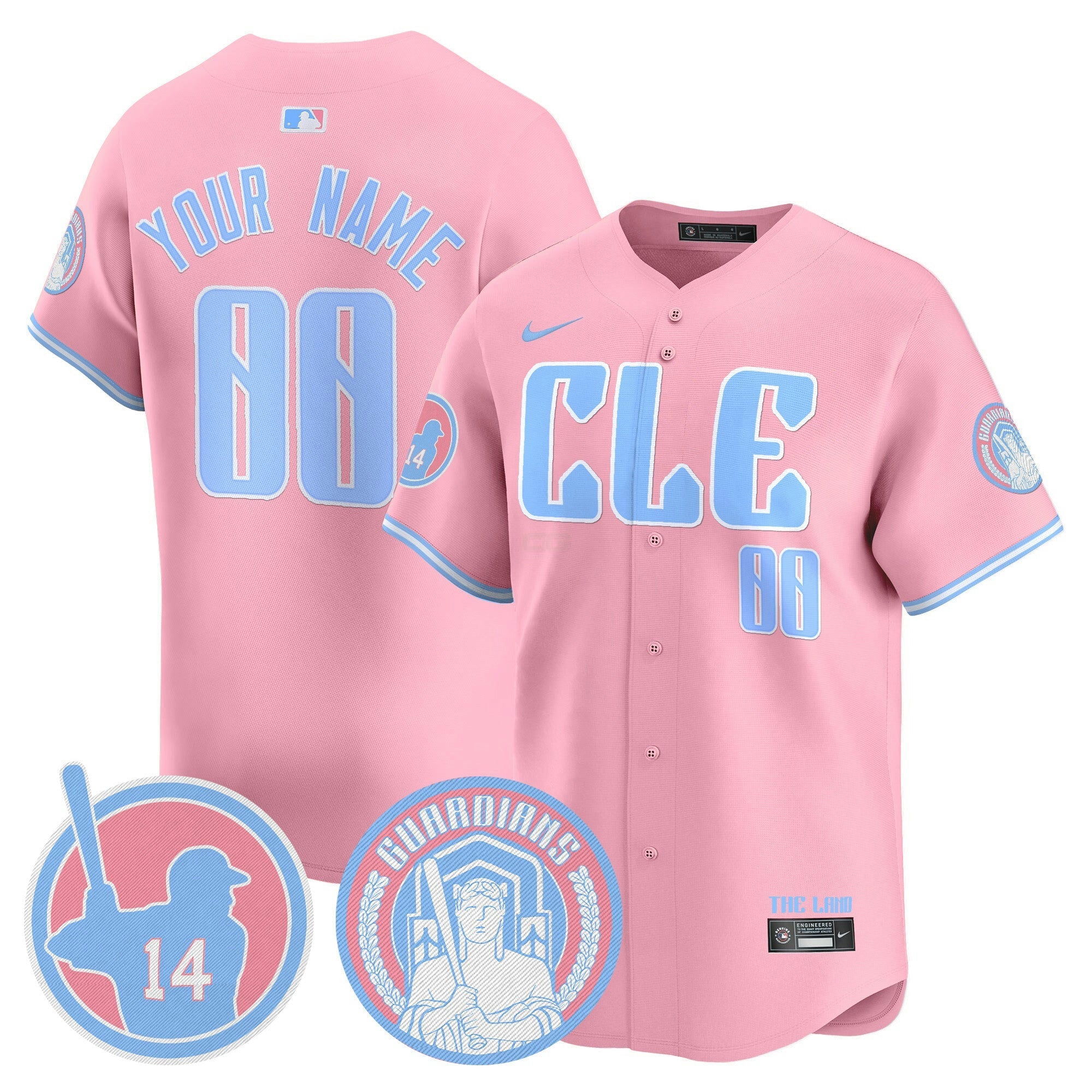 Camisa MLB Cleveland Bubblegum Pink Vapor Premier Limited Jersey